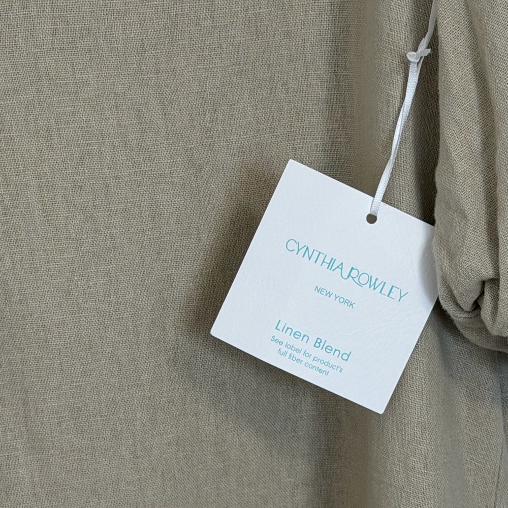 NWT Cynthia Rowley Linen Blend Dress in Light Taupe - Picture 2 of 4